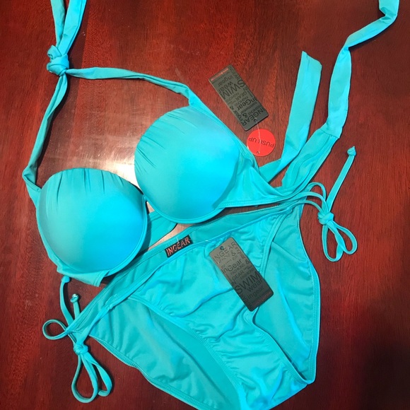 NWT  InGear TURQUOISE halter bikini set 👙 - Picture 2 of 7